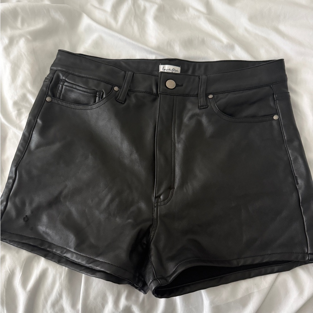 love, Fire High Waist Black Shorts